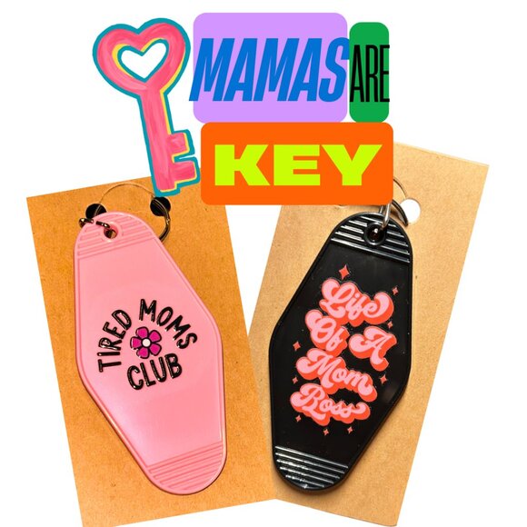 @fairedushop Accessories - 🍁3/$10 NWT Sassy Mama Key Ring Chain Fob 2sided Busy Mom Dog Cat Mommy Tired Era